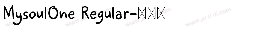 MysoulOne Regular字体转换